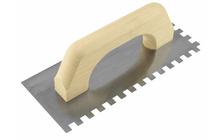 GLUE SPEADER - SQUARE TEETH - SPANISH-STYLE WOODEN HANDLE thumbnail
